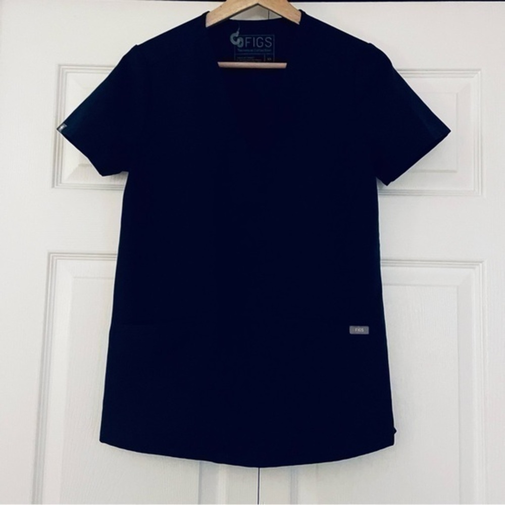 FIGS navy blue scrub top